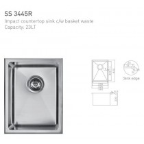 ECT Impact counter top sink s/w basket waste